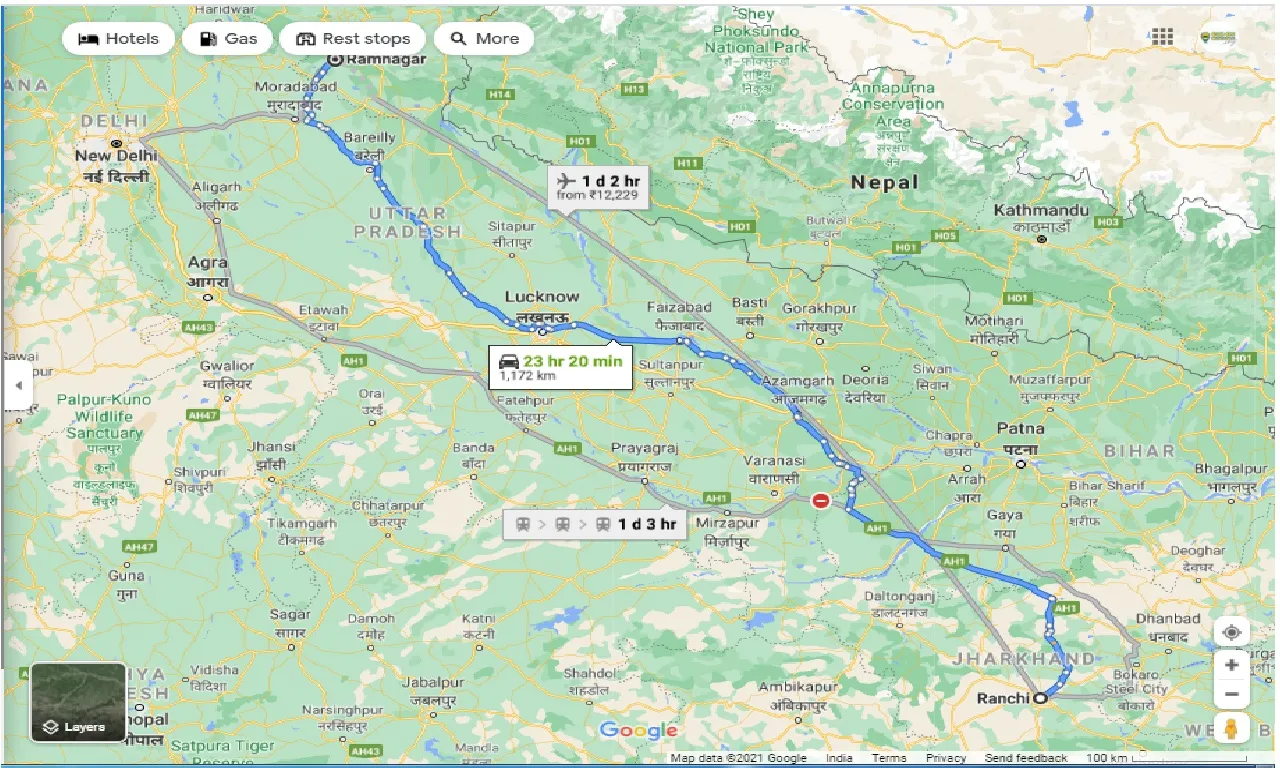 ranchi-to-ramnagar-round-trip