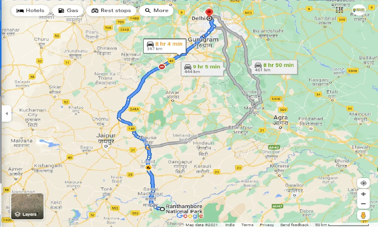ranthambore-to-delhi-round-trip