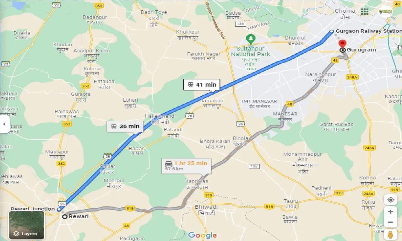 rewari-to-gurgaon-round-trip
