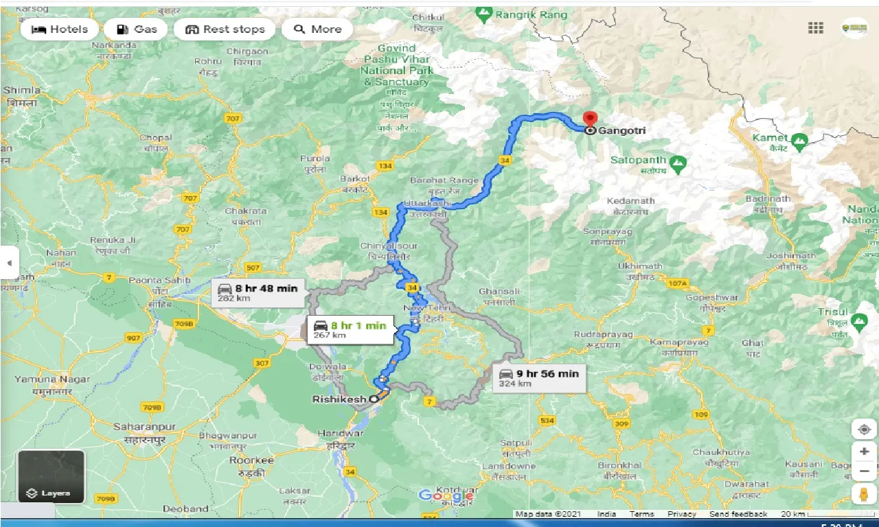 rishikes-to-gangotri-one-way