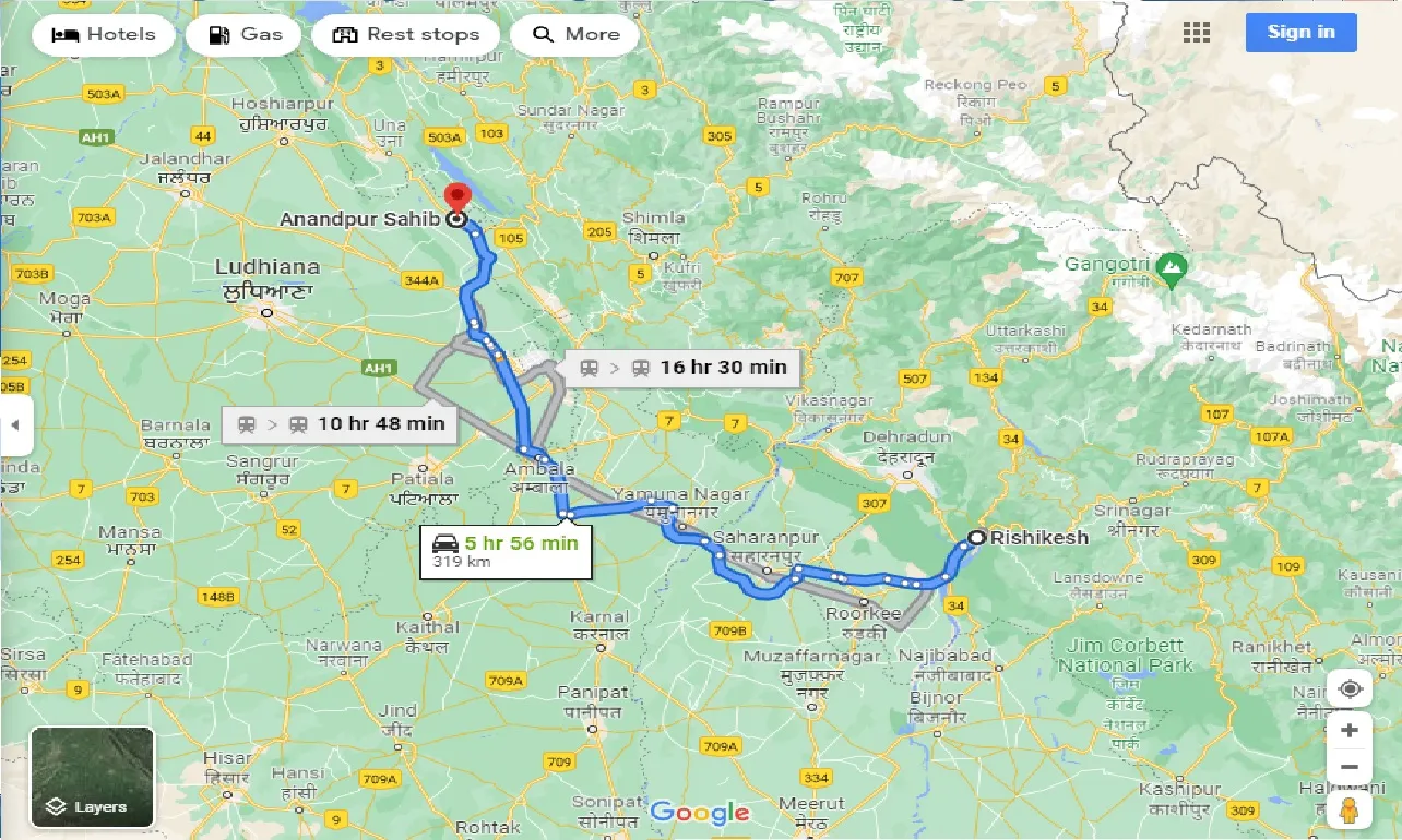 rishikesh-to-anandpur-sahib-one-way