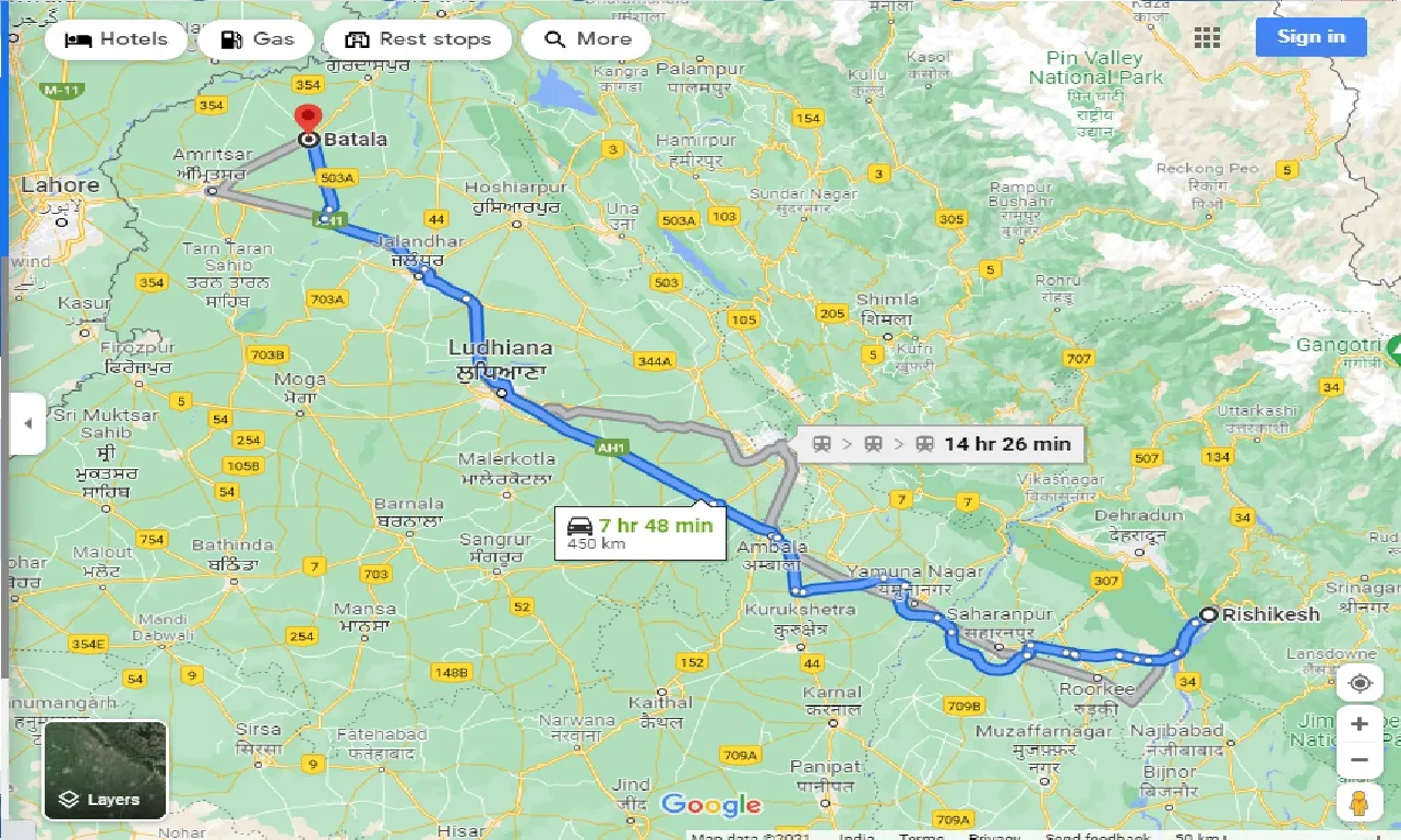 rishikesh-to-batala-one-way