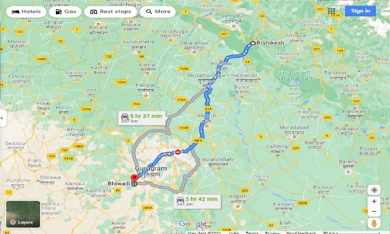 rishikesh-to-bhiwadi-one-way