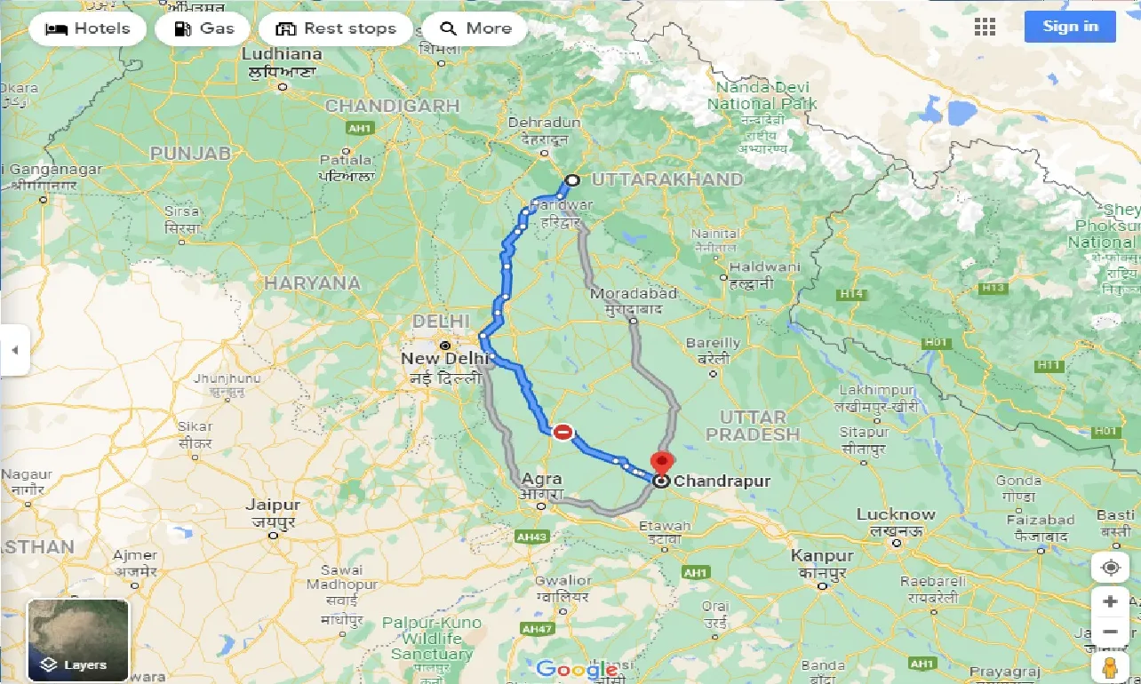 rishikesh-to-chandrapur-one-way