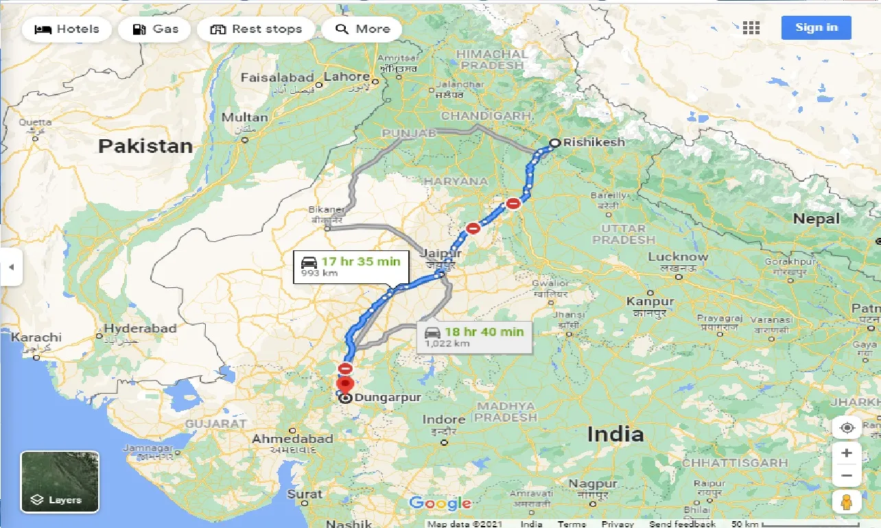 rishikesh-to-dungarpur-taxi