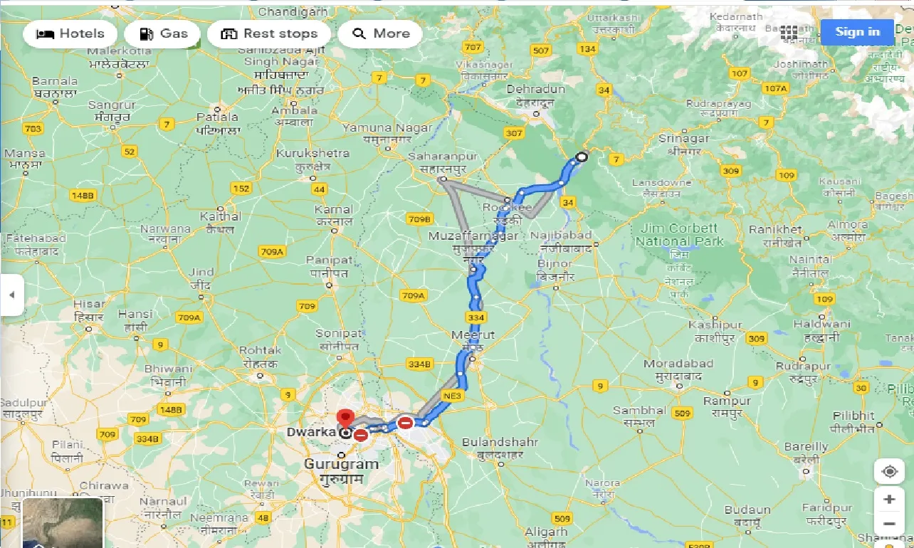 rishikesh-to-dwarka-delhi-one-way