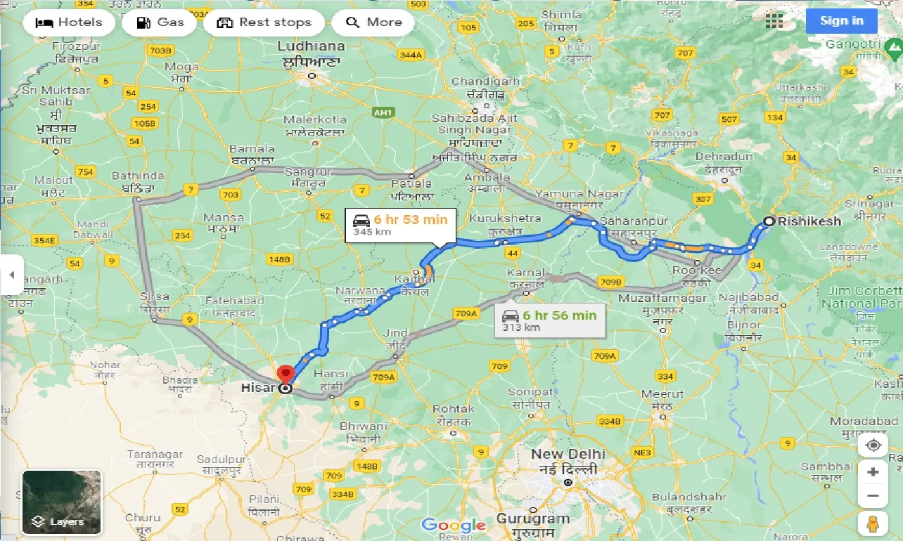 rishikesh-to-hisar-taxi
