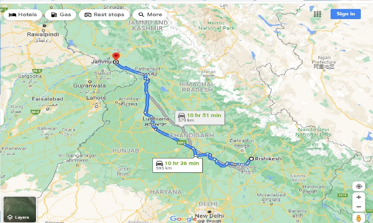 rishikesh-to-jammu-one-way
