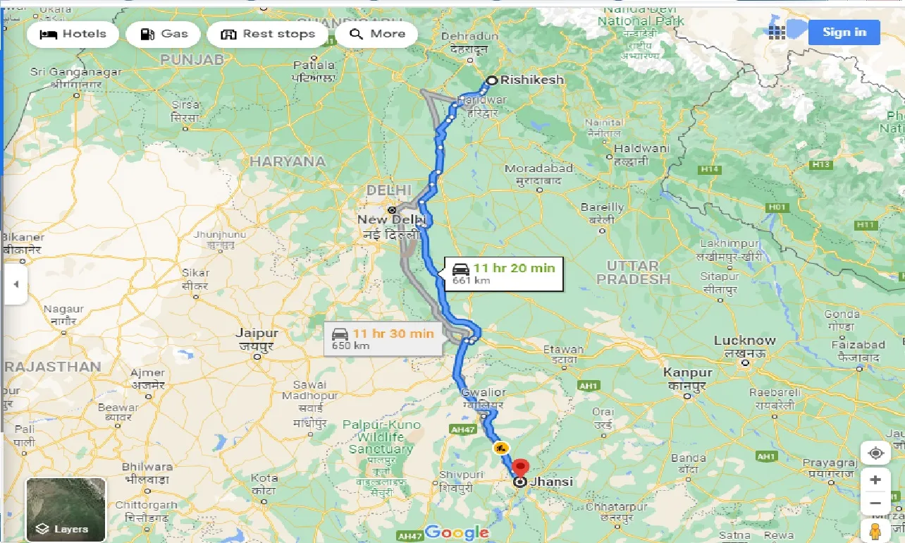 rishikesh-to-jhansi-one-way