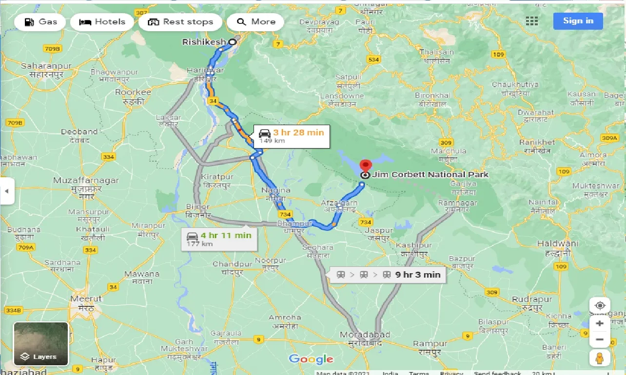 rishikesh-to-jim-corbett-national-park-one-way