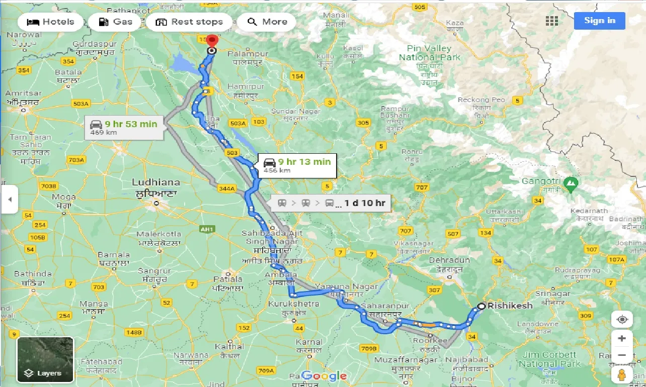 rishikesh-to-kangra-one-way