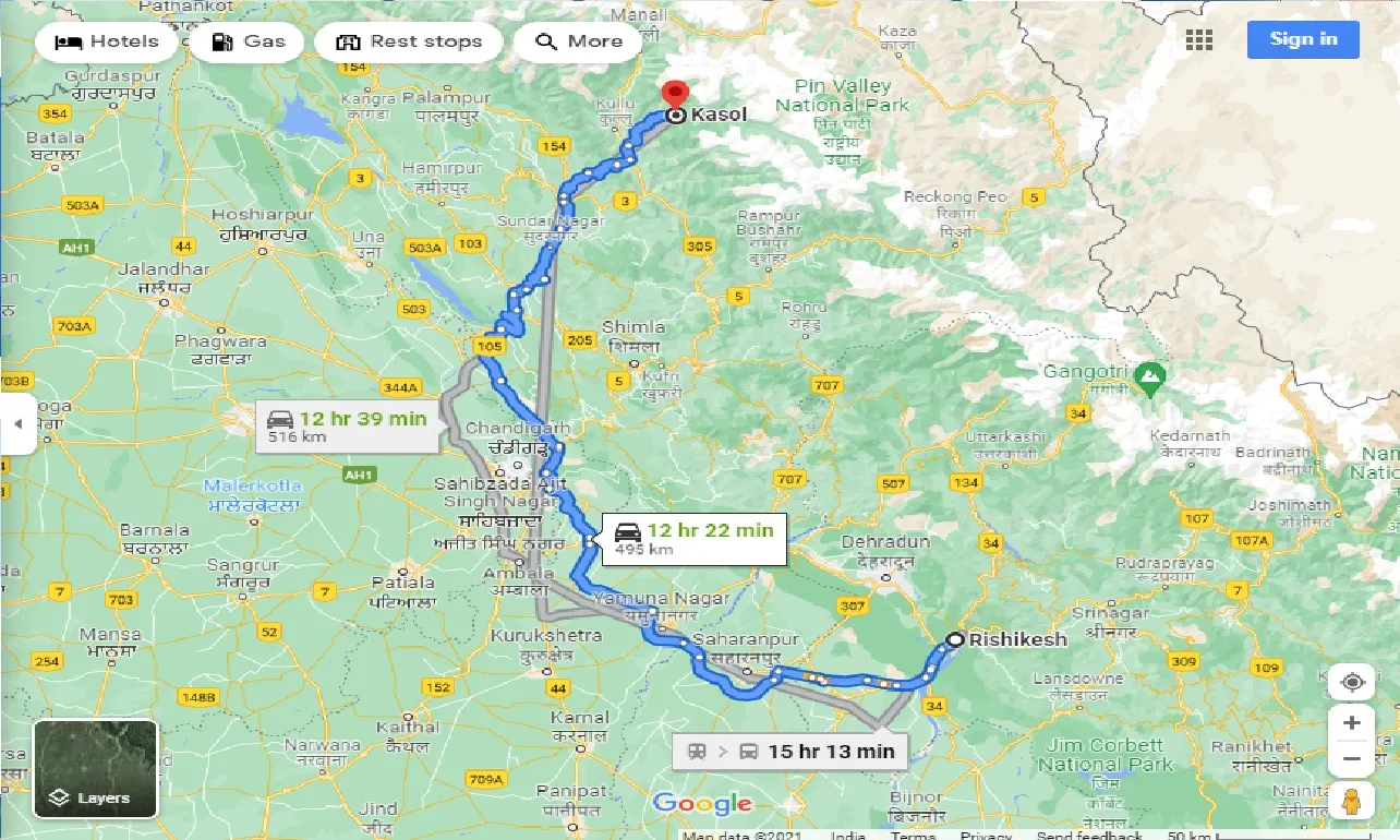 rishikesh-to-kasol-taxi