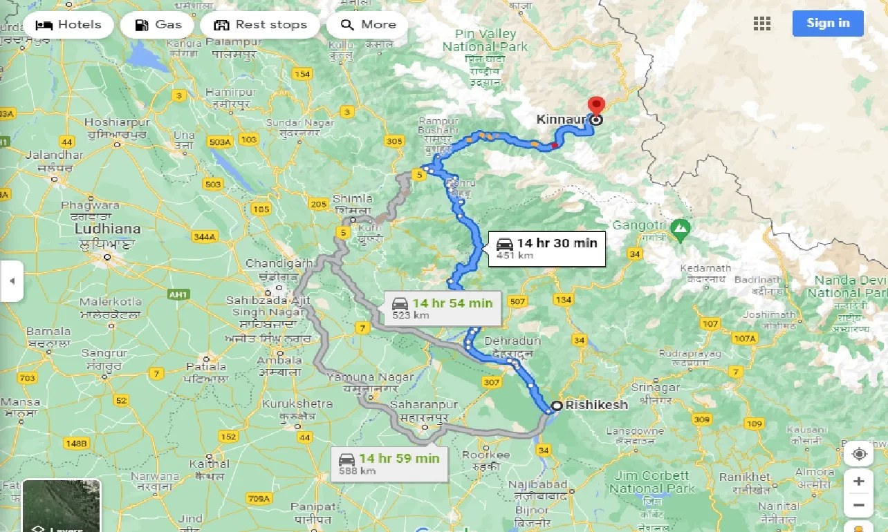rishikesh-to-kinnaur-taxi