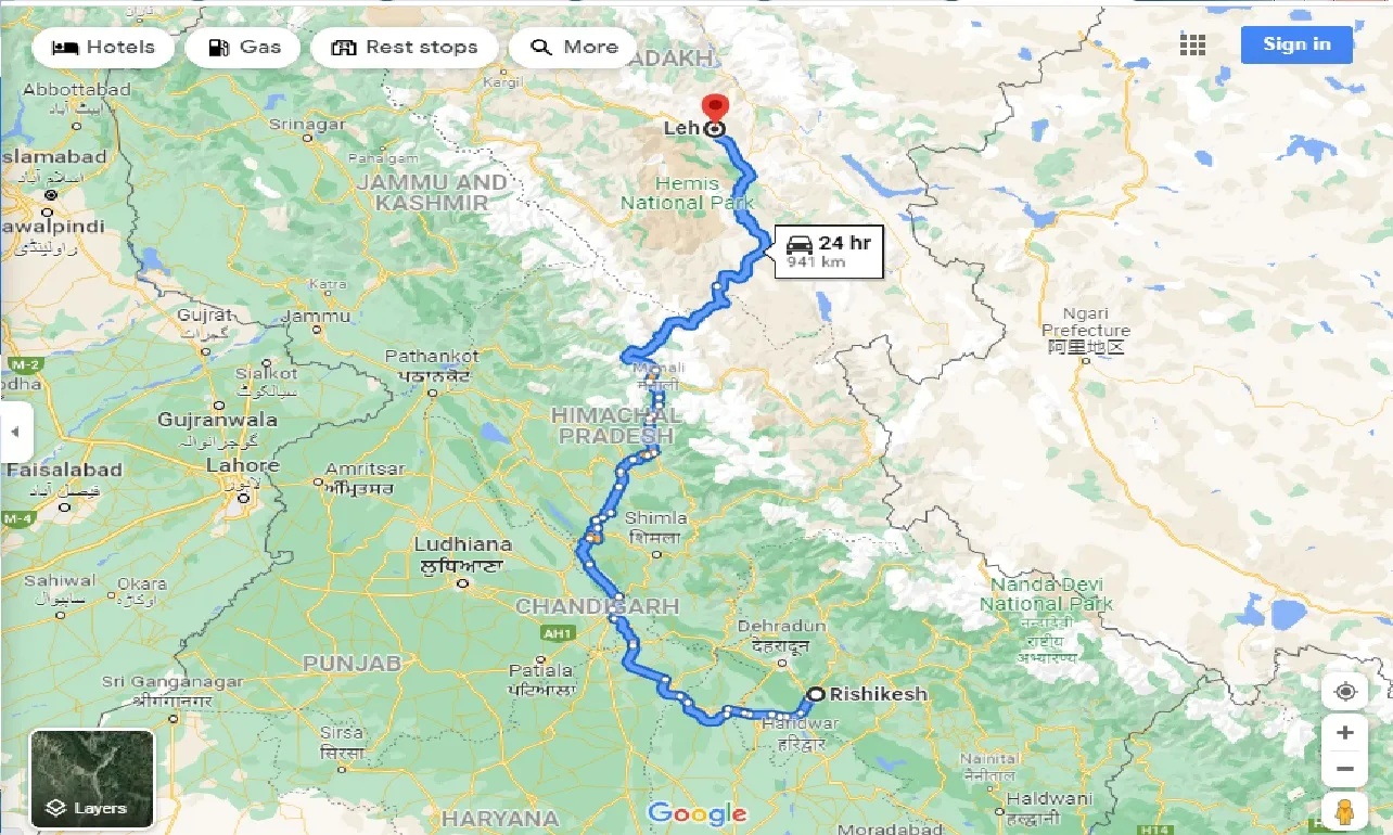 rishikesh-to-leh-one-way