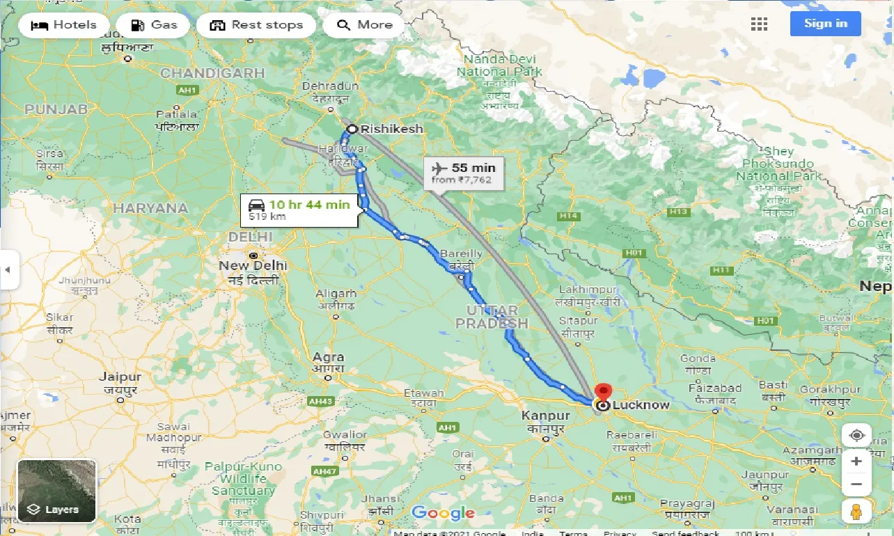 rishikesh-to-lucknow-one-way