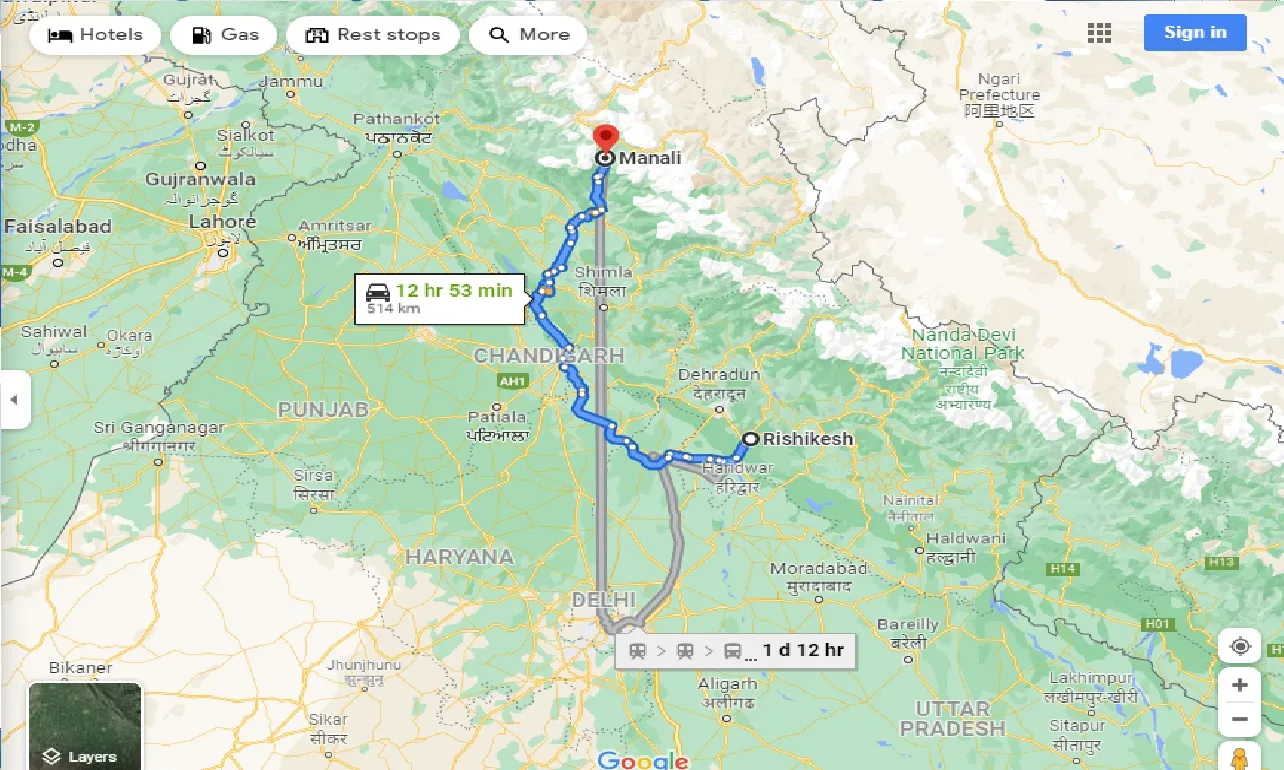 rishikesh-to-manali-one-way
