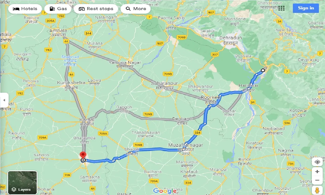 rishikesh-to-panipat-one-way