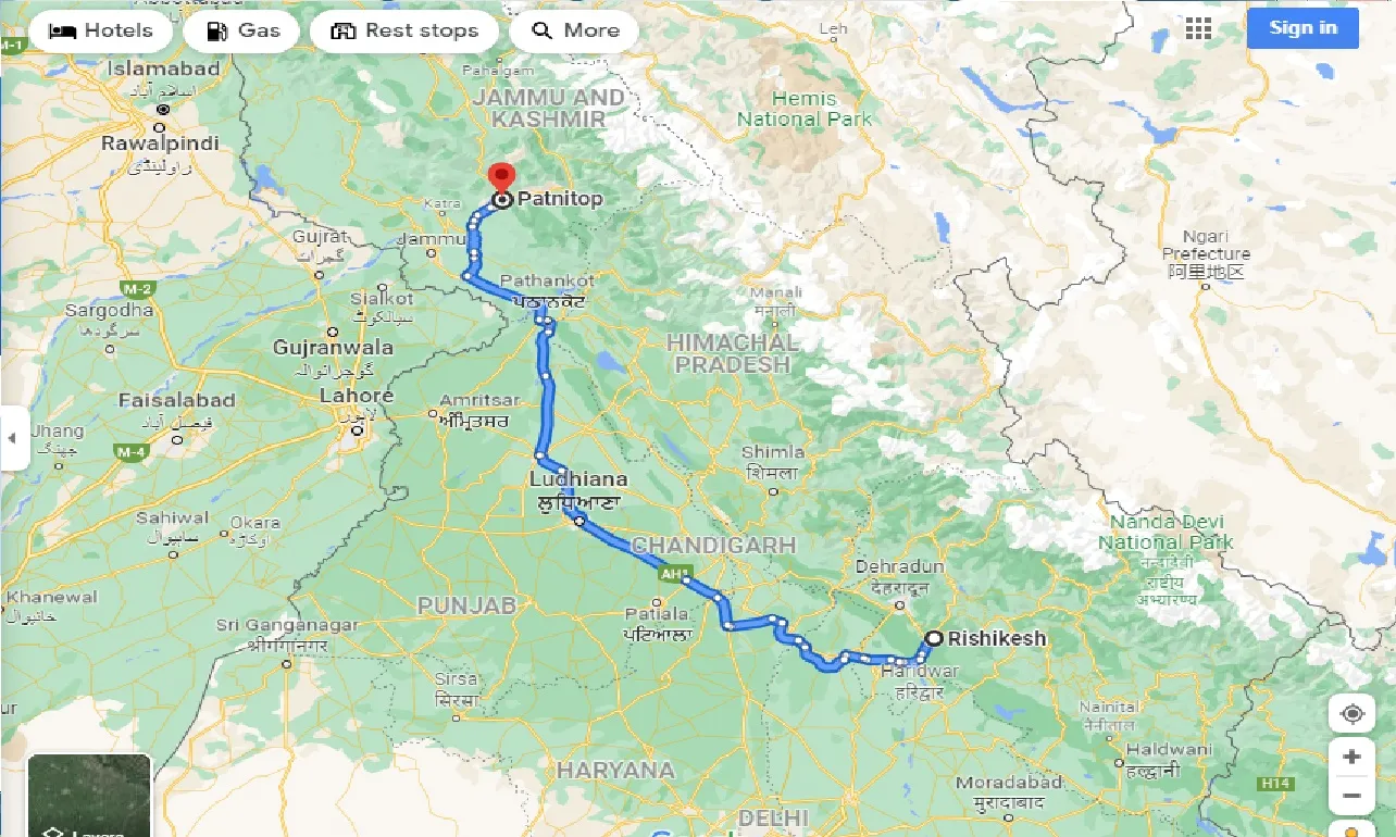 rishikesh-to-patnitop-one-way