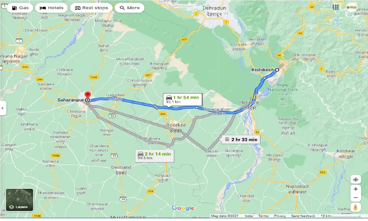 rishikesh-to-saharanpur-one-way
