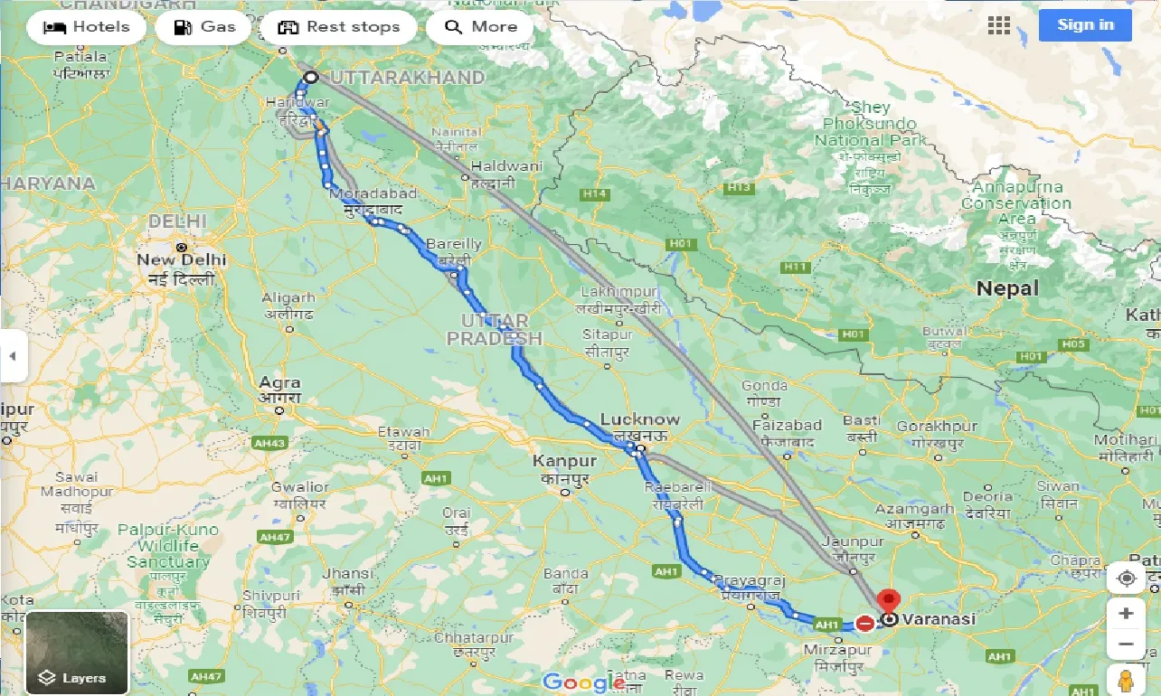 rishikesh-to-varanasi-one-way