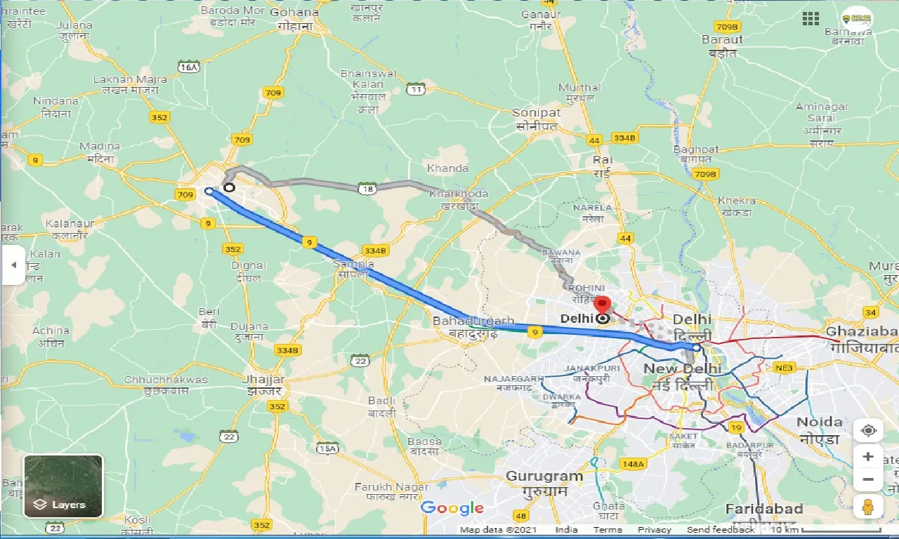 rohtak-to-delhi-round-trip