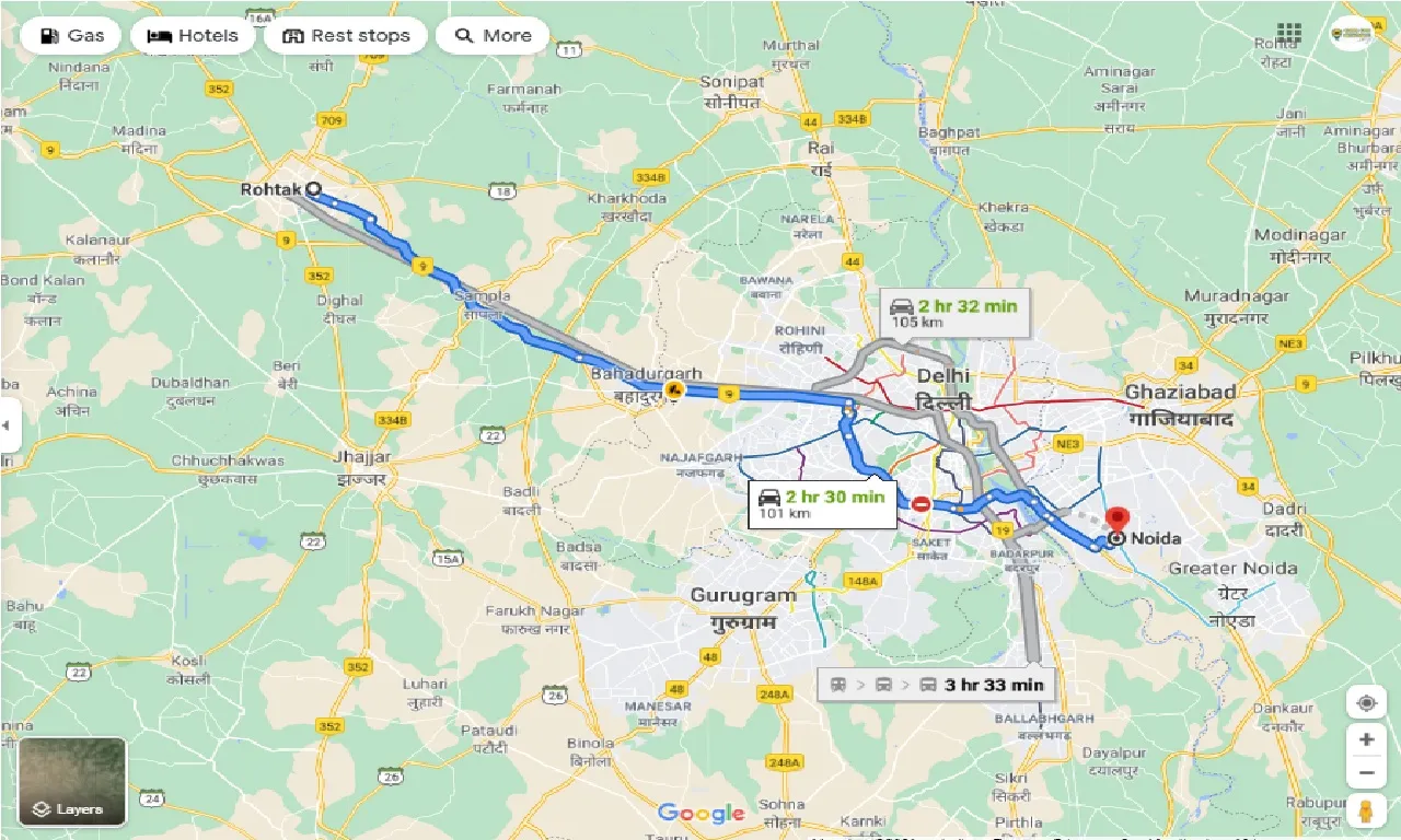 rohtak-to-noida-round-trip