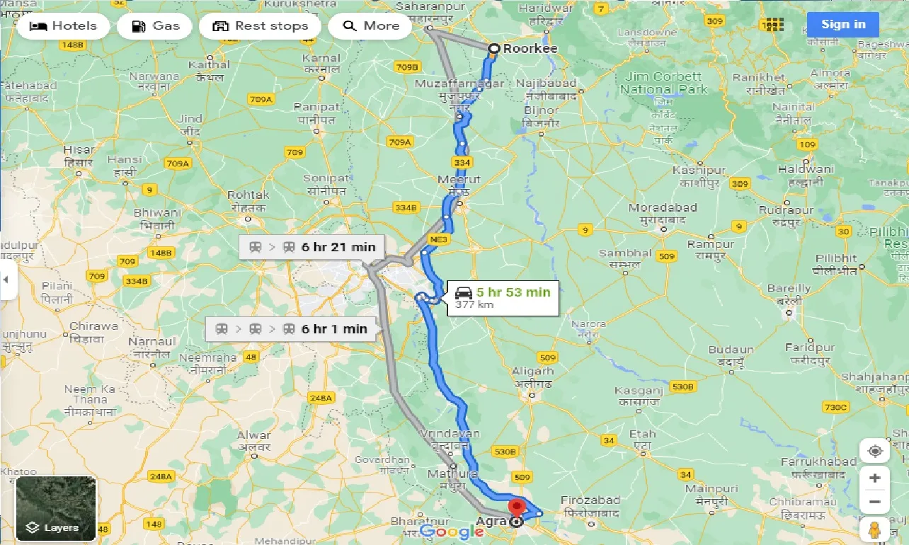 roorkee-to-agra-one-way