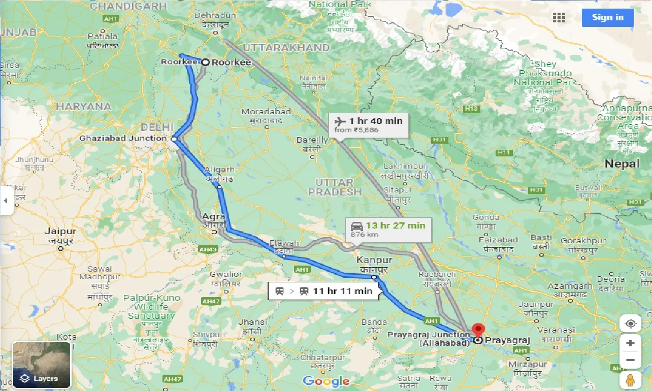 roorkee-to-allahabad-one-way
