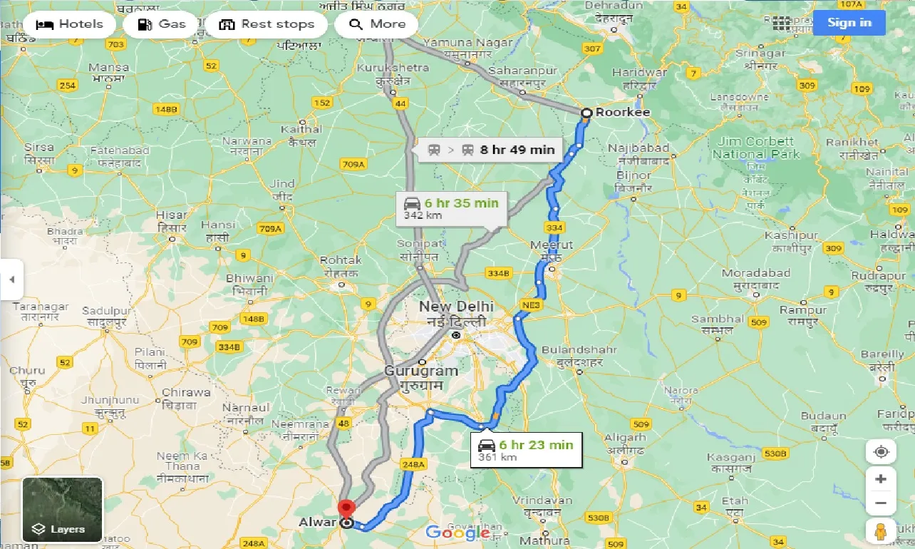 roorkee-to-alwar-one-way