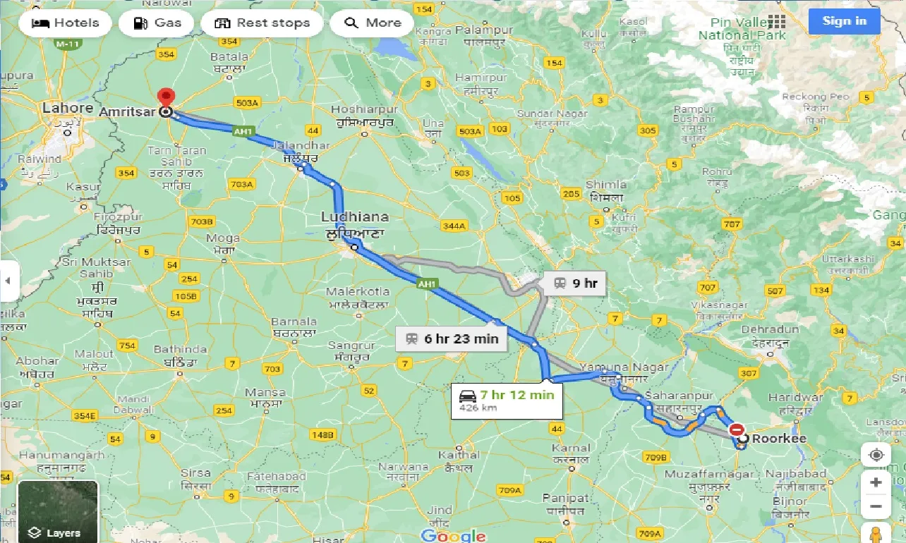 roorkee-to-amritsar-one-way