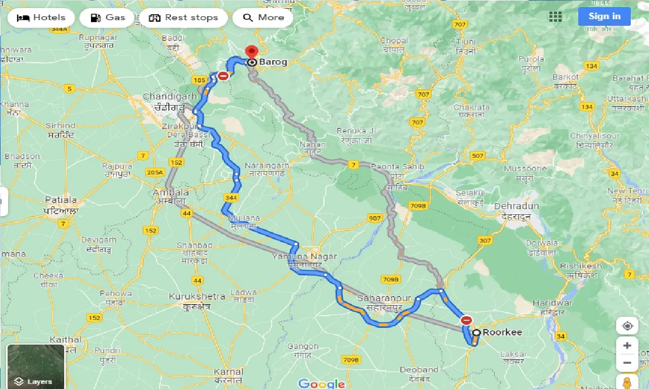roorkee-to-barog-one-way