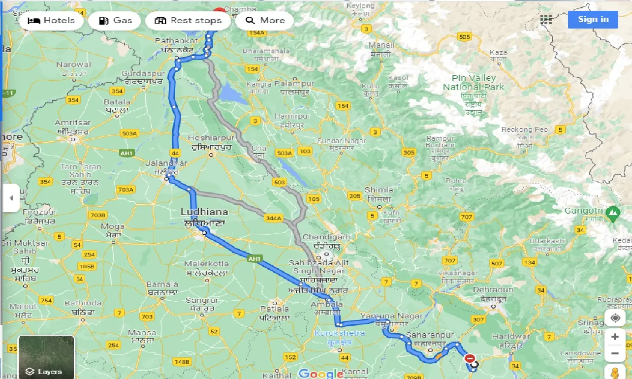 roorkee-to-dalhousie-taxi