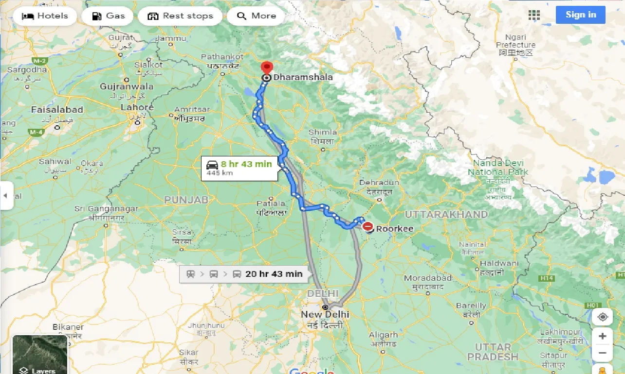 roorkee-to-dharamshala-taxi