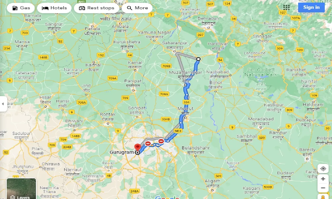 roorkee-to-gurgaon-one-way