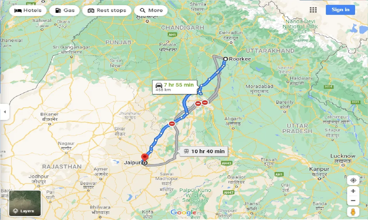 roorkee-to-jaipur-taxi