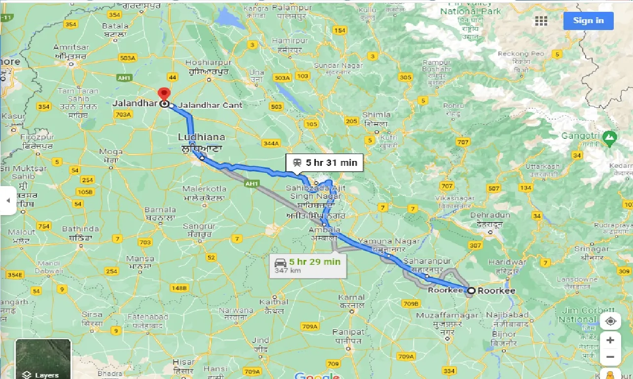 roorkee-to-jalandhar-one-way