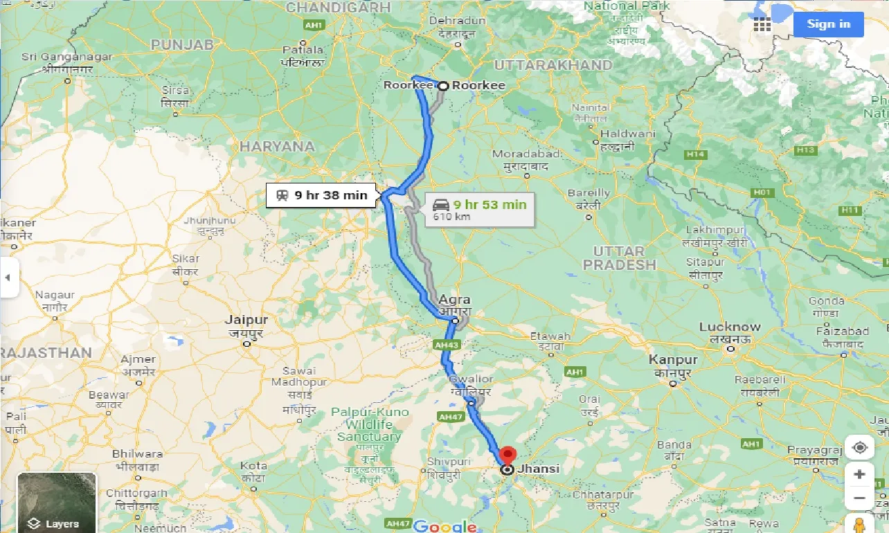 roorkee-to-jhansi-one-way