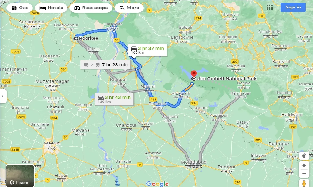 roorkee-to-jim-corbett-national-park-taxi