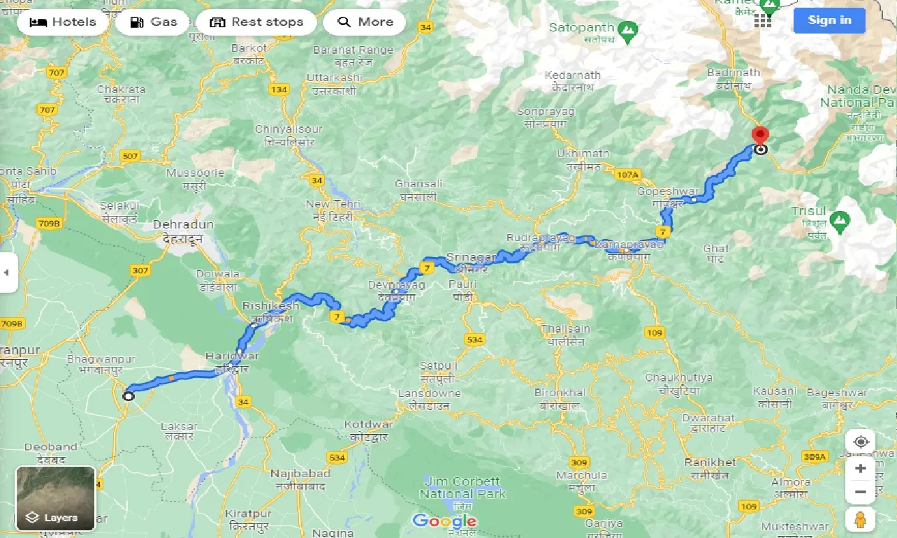 roorkee-to-joshimath-one-way