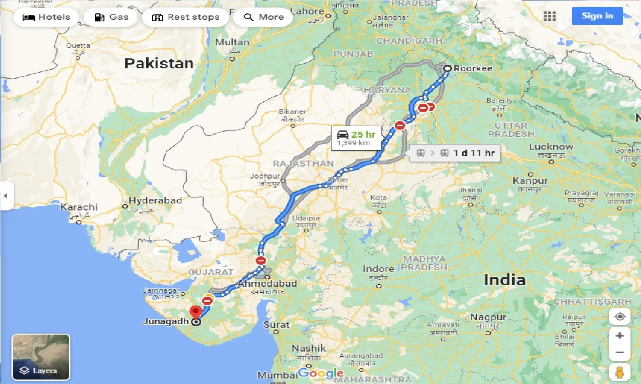 roorkee-to-junagadh-taxi