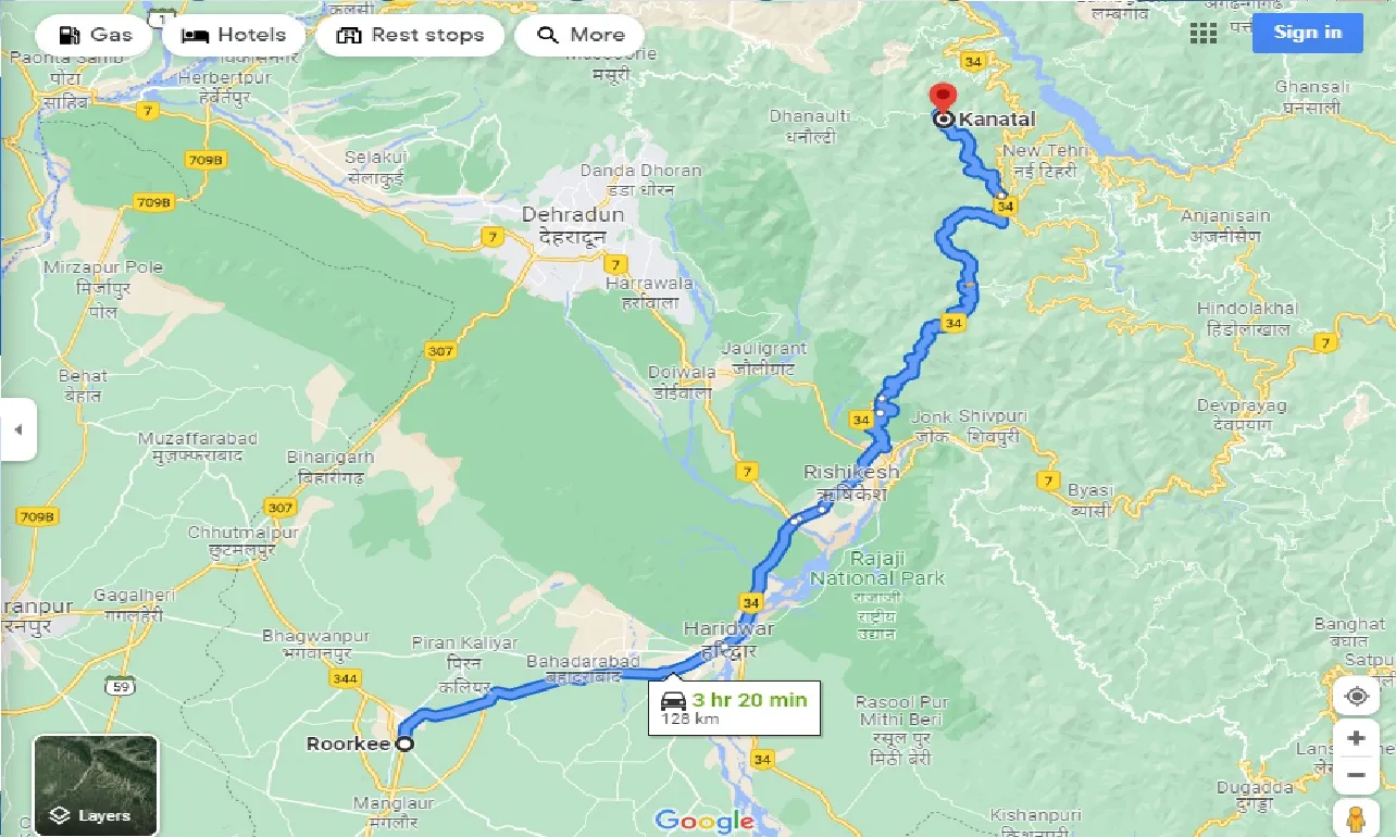 roorkee-to-kanatal-one-way