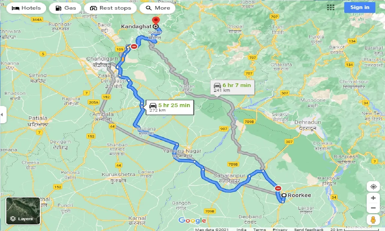 roorkee-to-kandaghat-one-way