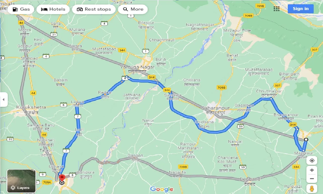roorkee-to-karnal-one-way