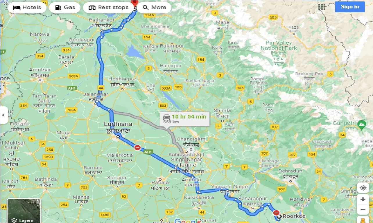 roorkee-to-khajjiar-taxi