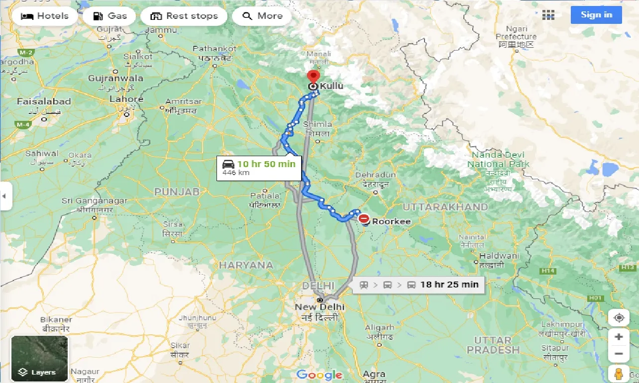 roorkee-to-kullu-taxi