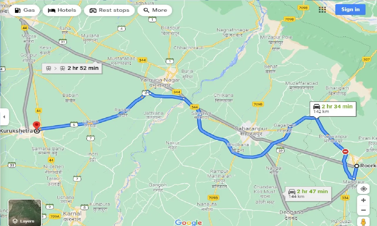 roorkee-to-kurukshetra-taxi