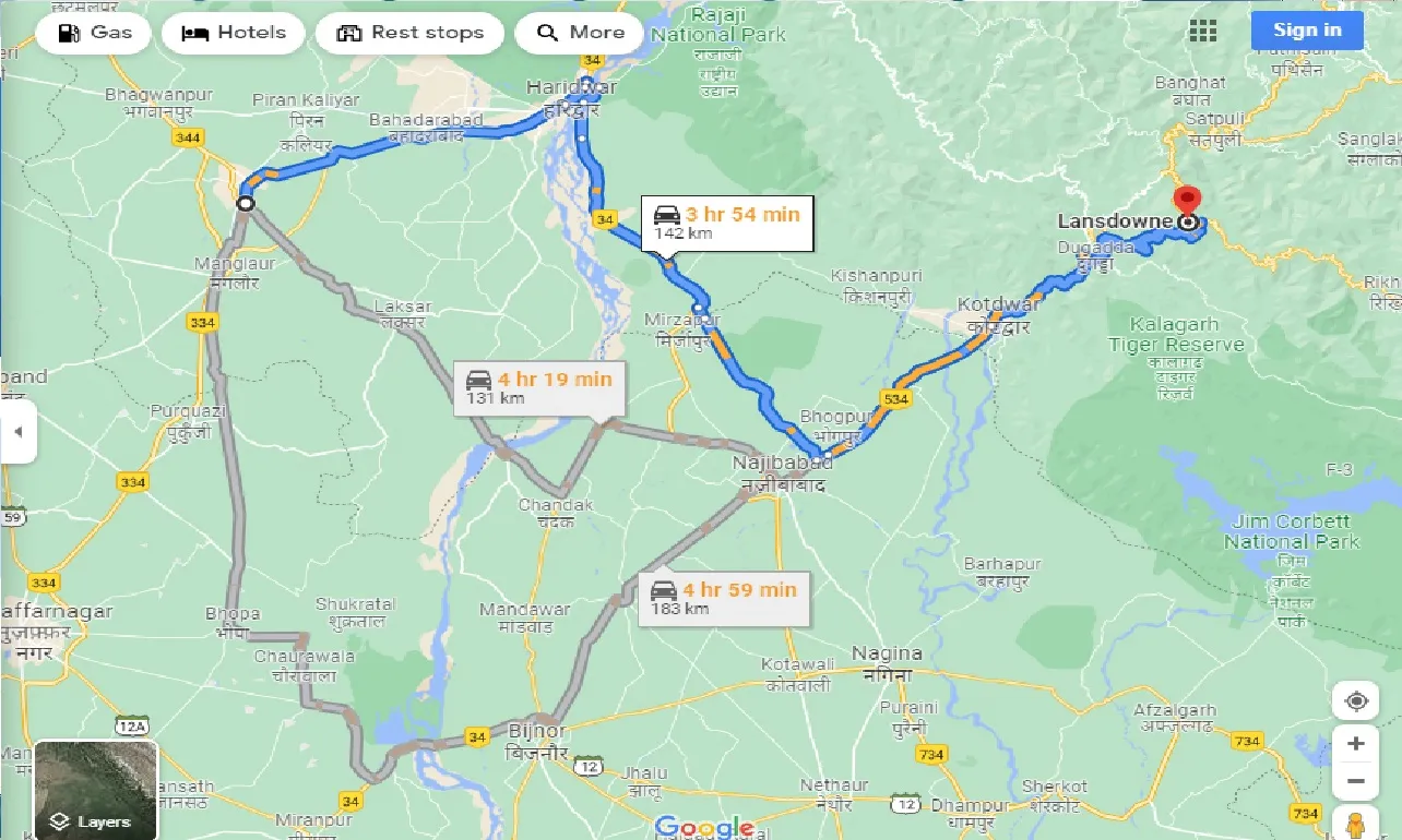 roorkee-to-lansdowne-taxi