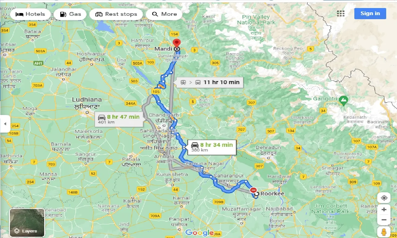 roorkee-to-mandi-one-way