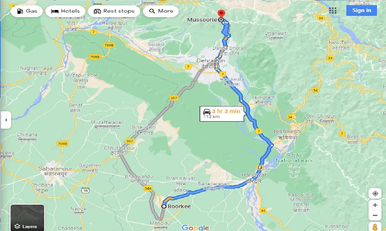 roorkee-to-mussoorie-one-way