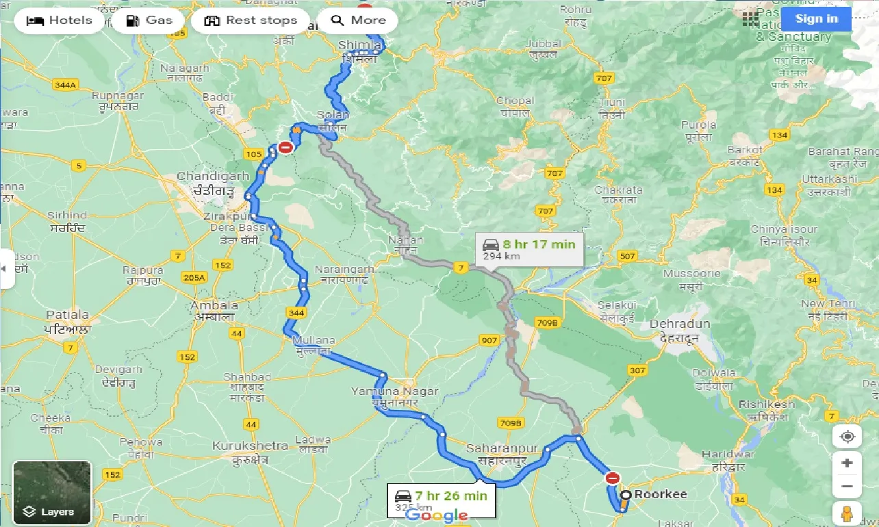 roorkee-to-naldehra-one-way